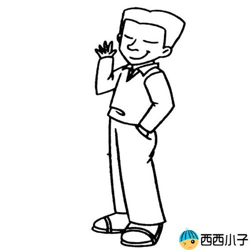 男人简笔画图片，卡通男人简笔画
