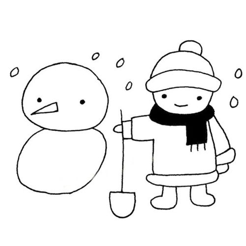 雪人怎么画呢?