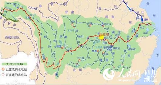 如图是“长江水系示意图”,读后完成下列要求:(1)填出图中数字所表示的