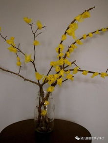 迎春花手工制作橡皮泥，迎春花手工画