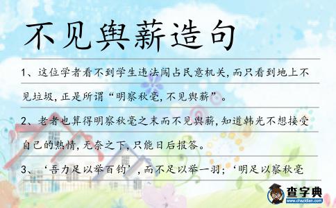 明察秋毫不见舆薪是什么意思