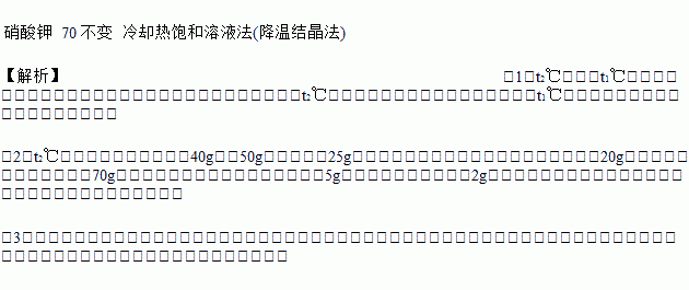 氯化钾的溶解度曲线