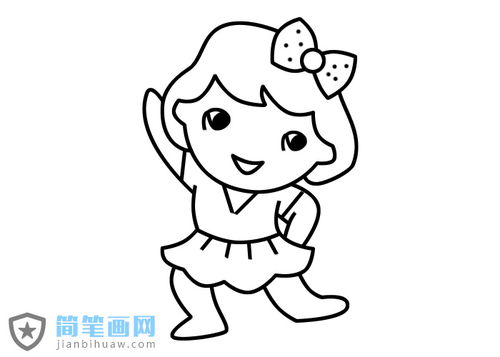 简笔画小女孩头像，简笔画小女孩儿