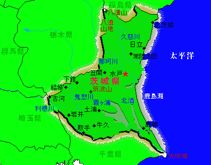 茨城县地图，茨城县水户市