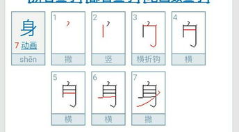 身体的身的笔顺笔画，1000000000个笔画的字