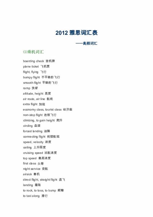 雅思词汇表8000词版百度云，雅思词汇表电子版