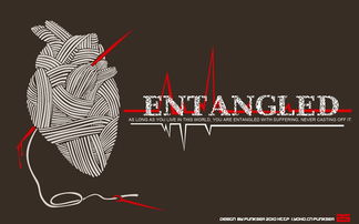 entangled with，entangled in
