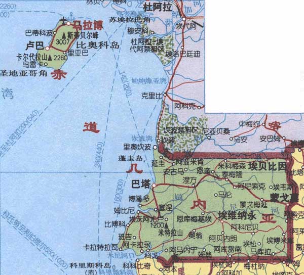 赤道几内亚地图高清，赤道几内亚地图高清版大图