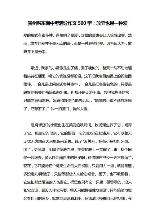 学会放下中考作文600字