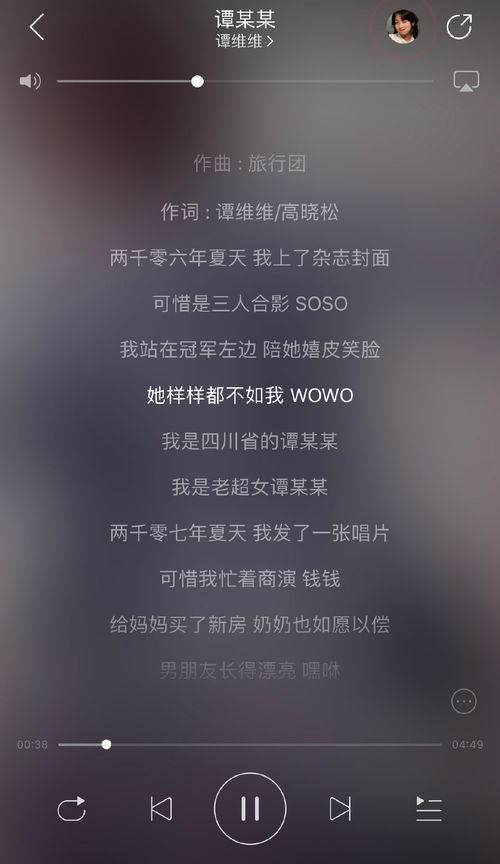 《谭某某》歌词说的谁?
