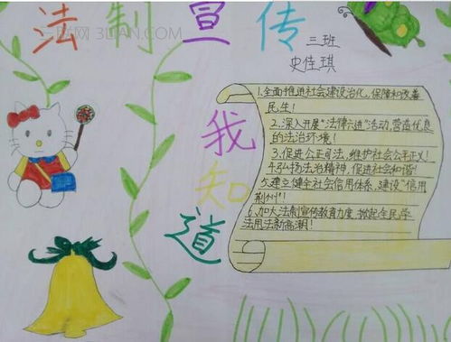 普法手抄报模板，小学生普法手抄报