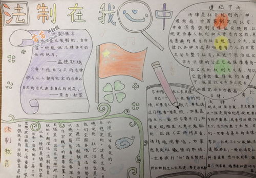 关于懂法守法我先行的手抄报 遵纪守法手抄报