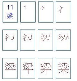 梁的笔顺