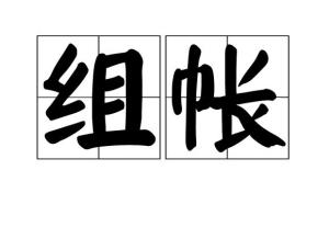 帐组词有哪些?