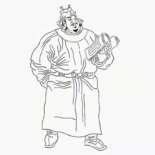 水浒传的插画简笔-李逵怎么画简笔画