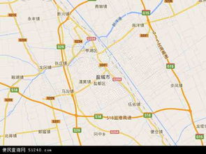 盐城市地图全图，江苏省盐城市地图
