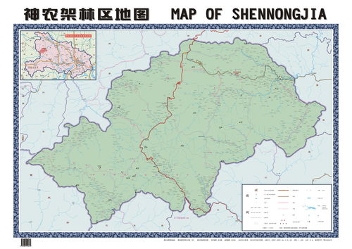 神农架原始森林区域的 三维地图 等高线图