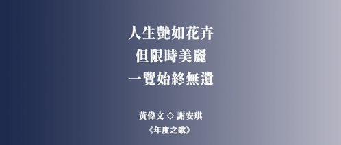 年度之歌 谢安琪，年度之歌国语版叫什么