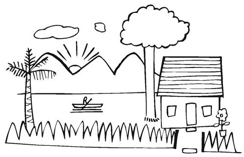 夏天的景物简笔画，秋天的景物简笔画