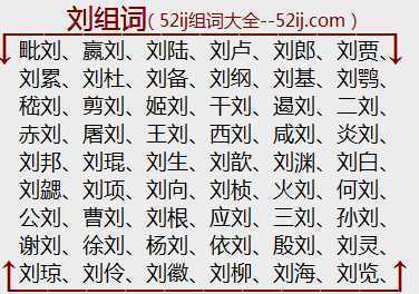 刘组词有哪些,