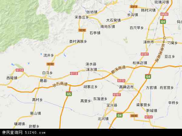 河北保定涞水地图，涞水地图高清版大图