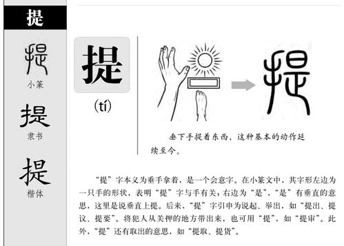 提字的组词