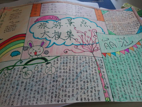 旅游手抄报模板，旅游手抄报 简笔画