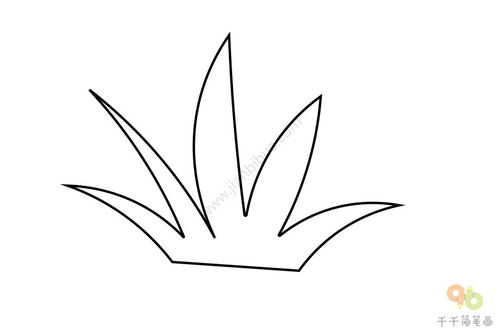 简笔画草地，简笔画草稿