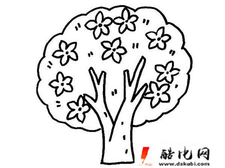 桃花树简笔画怎么画，桃花树简笔画 彩色