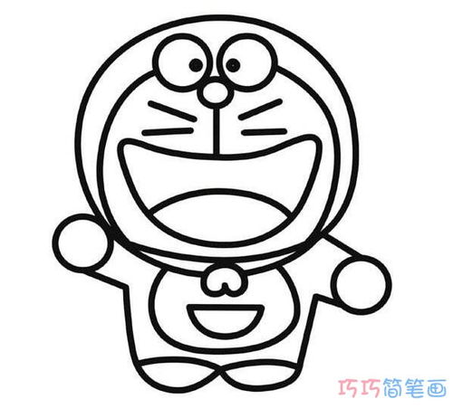 哆啦A梦简笔画图片大全视频，一步一步画草莓熊