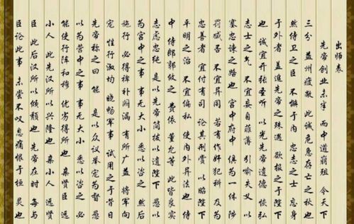 出师表注释电子版，出师表注释抄写作业图片