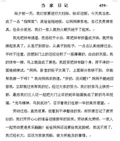 今天我当家的作文怎么写?200字，今天我当家的作文200字
