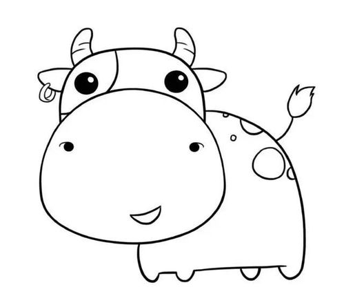小牛的简笔画可爱