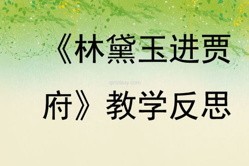 林黛玉进贾府教案ppt中职，林黛玉进贾府教案设计