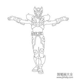 火柴人铠甲勇士简笔画，铠甲勇士简笔画 彩色
