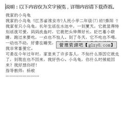 乌龟作文400字，乌龟作文100字