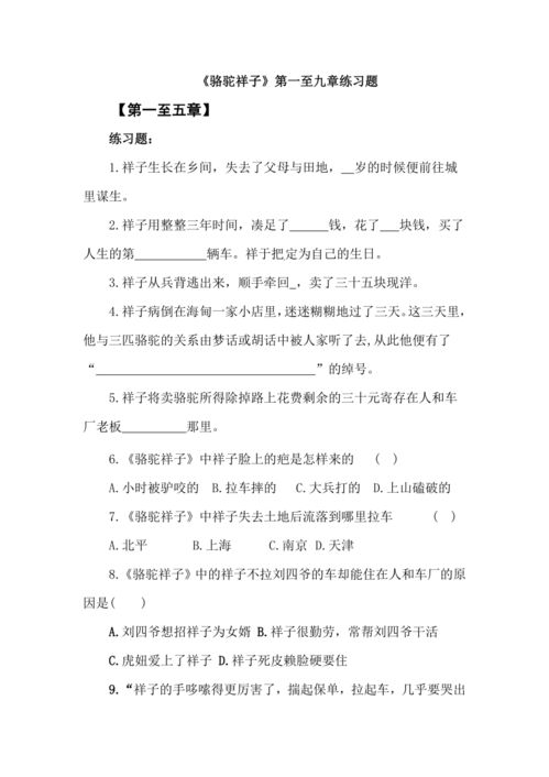 《骆驼祥子》第九章好句赏析是什么?