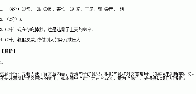 文言文《狐假虎威》翻译