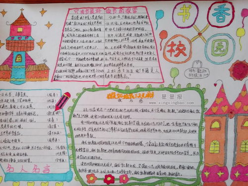 书香校园手抄报一等奖，一二三年级的书香校园手抄报