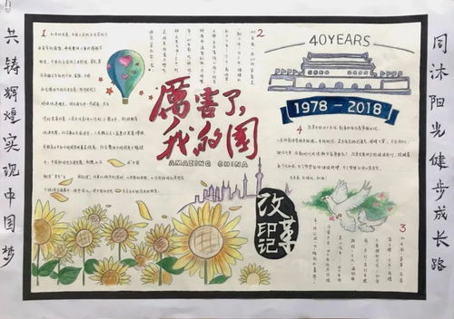改革开放四十周年手抄报图片 内容，改革开放四十周年手抄报简单
