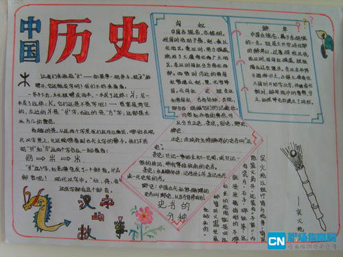 关于历史的手抄报模板，关于历史的手抄报边框