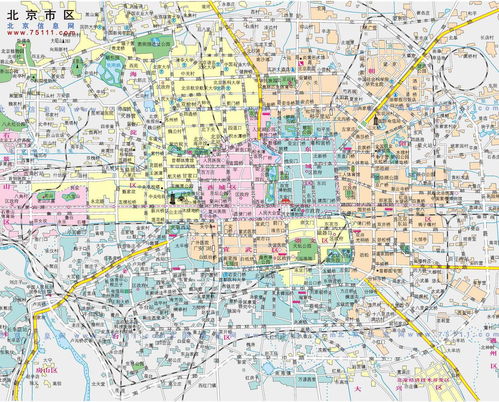 北京城区地图区域划分图，北京城区地图高清大图