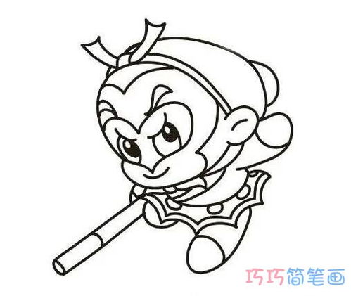 西游记孙悟空简笔画图片，孙悟空简笔画图片大全 霸气