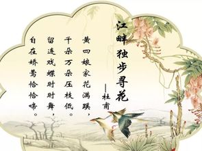 《江畔独步寻花七绝句》的诗意是什么?