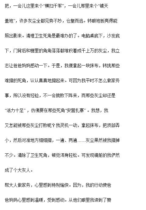 做家务作文400字