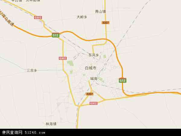 白城市地图图片，白城市地图包括各县