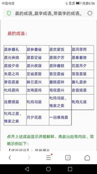 晨的成语开头，绒的成语