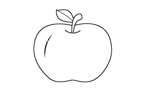苹果的简笔画图片大全大图(可爱)