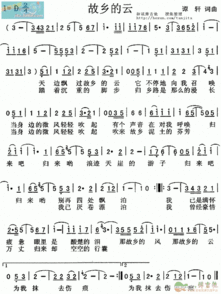 故乡的云歌词表达什么心情，天边故乡的云歌词