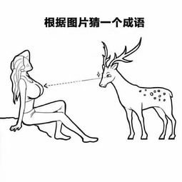 一个女人一头鹿的四字成语，第二个字是鹿的四字成语